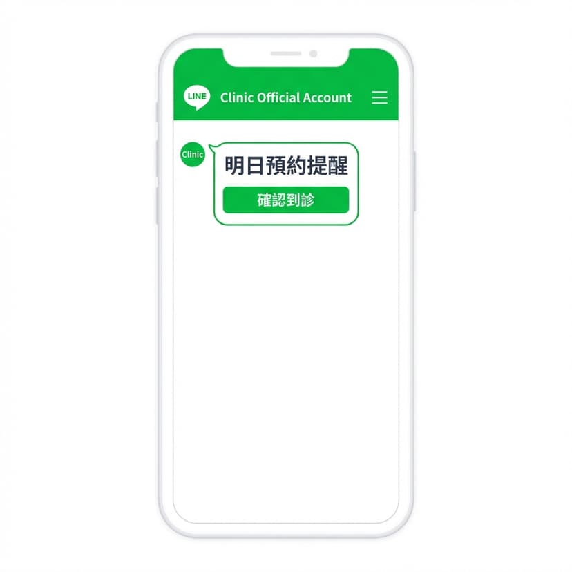 病患收到的 LINE 預約提醒